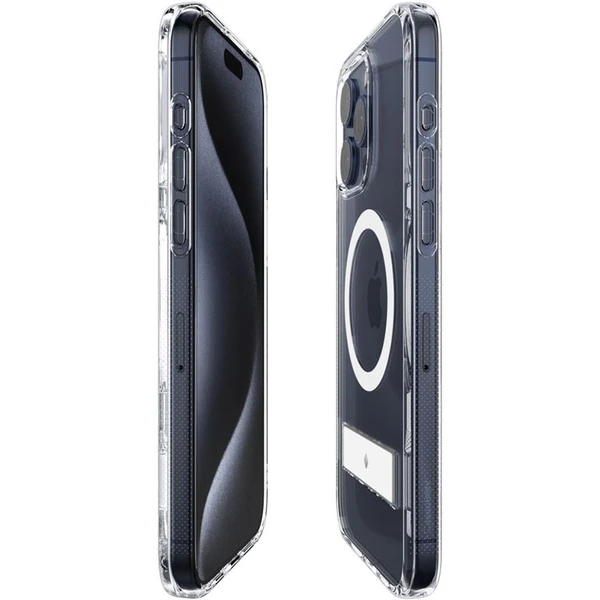 Spigen Caseology Capella kryt se stojánkem s MagFit iPhone 15 Pro Max čirý/bílý - Pouzdra - Obrázek I2W4000L01