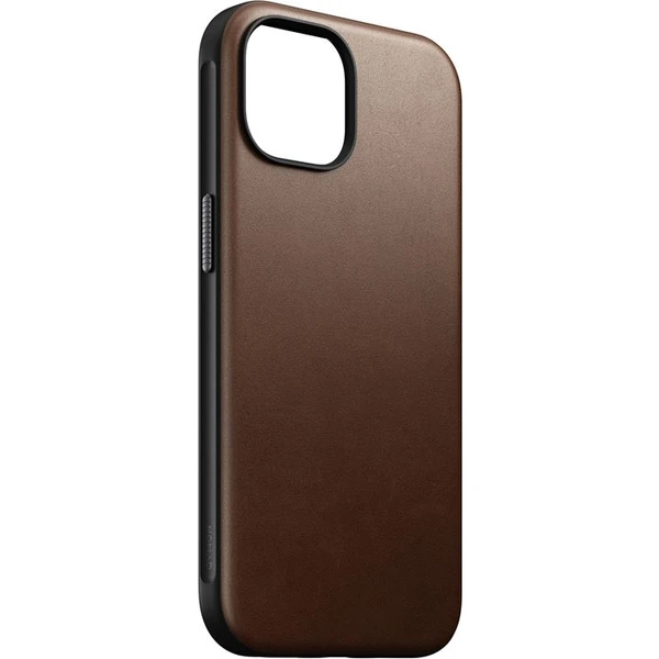 Nomad Modern Leather MagSafe kryt iPhone 15 hnědý - Pouzdra - Obrázek I3CS100501