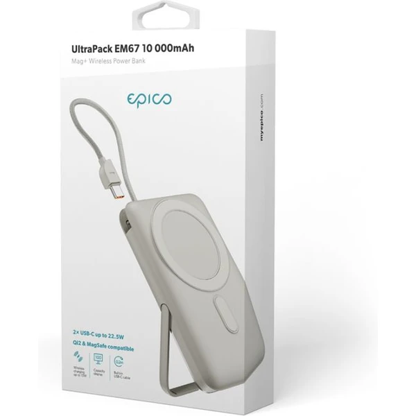 Epico UltraPack 10000mAh Mag+ powerbanka šedá - Powerbanky - Obrázek I47G000L01