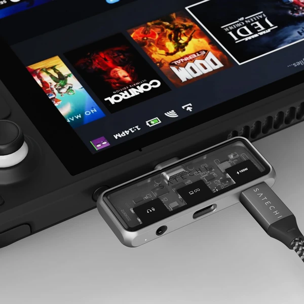 Satechi Mobile XR Hub s duálním USB-C a audio portem vesmírně šedý - USB huby - Obrázek I4BF000O01
