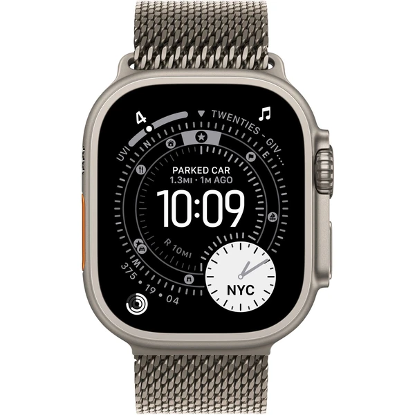 Apple Watch 49/46/45/44mm milánský tah z přírodního titanu střední - Řemínky - Obrázek I51I000K01