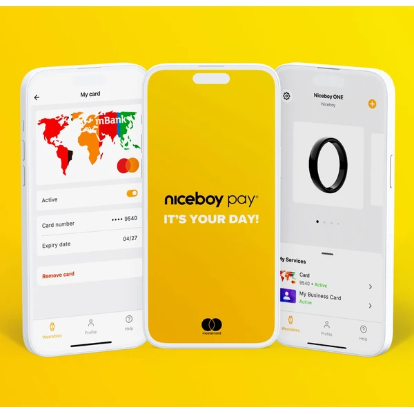 Niceboy ONE Onyx platební prsten černý vel. 7 - Chytré prsteny - Obrázek I61C000O01