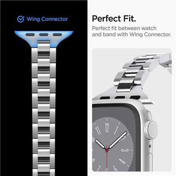 Spigen Modern Fit 316L řemínek Apple Watch 42/41/40/38mm stříbrný - Řemínky - Obrázek I6D5000L01
