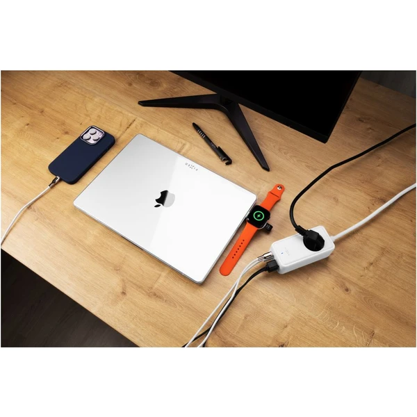 FIXED Charging Strip prodlužovací adaptér s USB-C/USB-A, GaN III, 3m, PD 65W, bílý - Nabíječky - Obrázek I6I1000O01