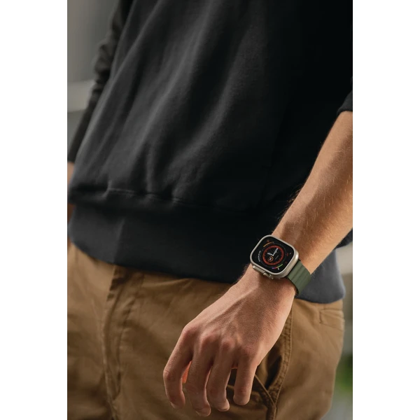 UNIQ Revix oboustranný řemínek pro Apple Watch 49/46/45/44/42mm Moss (zelený/béžový) - Řemínky - Obrázek I6L4000701