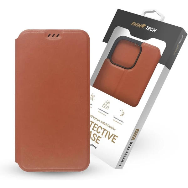 RhinoTech flipové pouzdro Eco Case pro Apple iPhone 14 Pro hnědé - Pouzdra - Obrázek I6X7000701