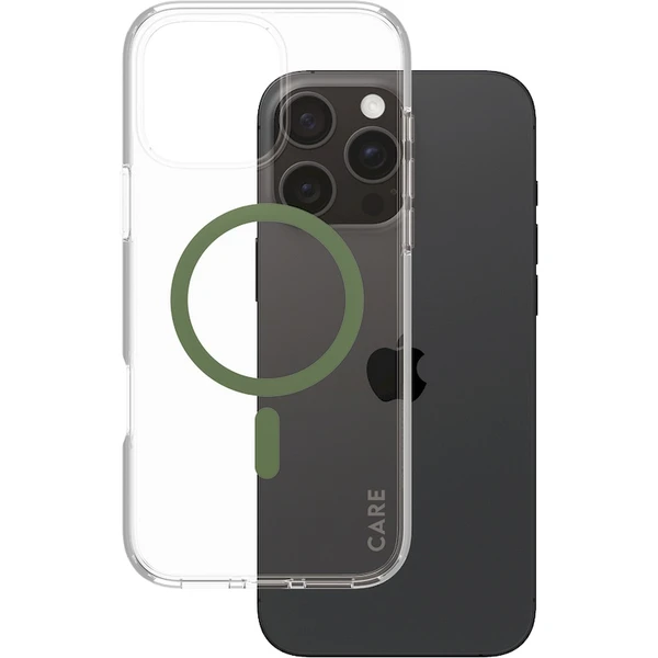 PanzerGlass® CARE kryt Apple iPhone 16 Pro Max MagSafe Urban Combat čirý/zelený - Pouzdra - Obrázek I708000P01