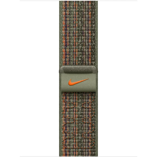 Apple Watch 41/40/38mm sekvojově zelený / oranžový provlékací sportovní řemínek Nike - Řemínky - Obrázek I7H5000701