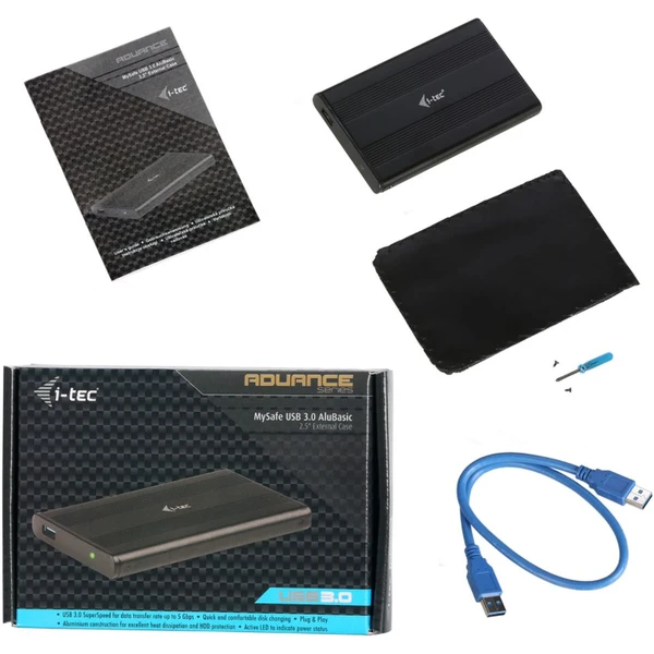 i-tec MYSAFE AluBasic 2,5" USB 3.0 SATA externí box - Externí boxy - Obrázek I7JWE00101