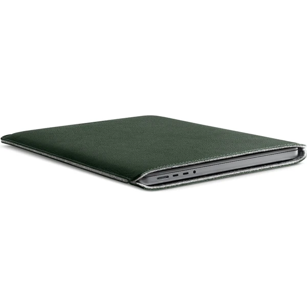 Woolnut kožené Sleeve pouzdro pro 16" MacBook Pro tmavě zelené - Pouzdra - Obrázek I7SR100501