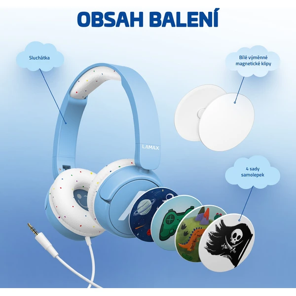 LAMAX SoundKid1 dětská sluchátka modrá - Sluchátka - Obrázek I7VL000K01