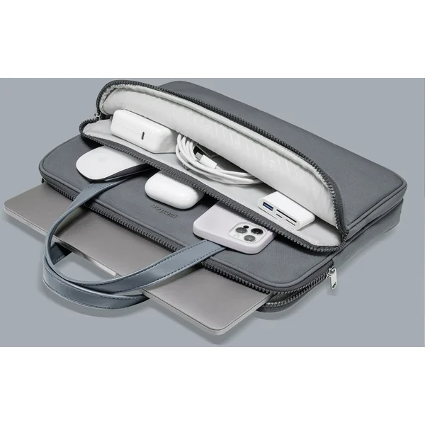 tomtoc Premium Briefcase 14" MacBook Pro (2021) šedý - Pouzdra - Obrázek I81PF00101