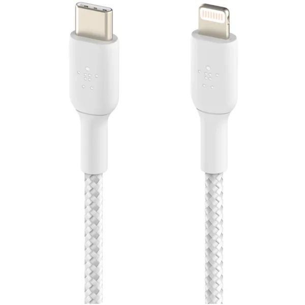 Belkin BOOST Charge Braided USB-C/Lightning napájecí kabel 2m bílý - Kabely a redukce - Obrázek I889400301