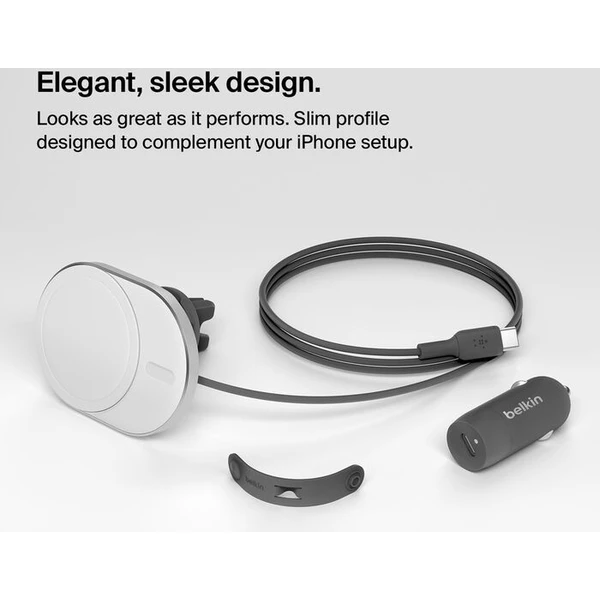 Belkin BOOST CHARGE (Qi2) MagSafe držák do auta, 15W, šedý - Držáky - Obrázek I88A000K01