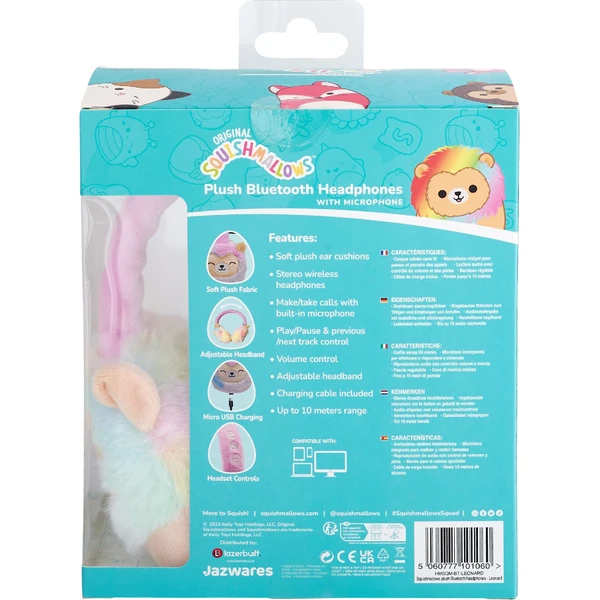 Lazerbuilt bezdrátová sluchátka Squishmallows - Leonard (plyšová) - Sluchátka - Obrázek I8BG000K01