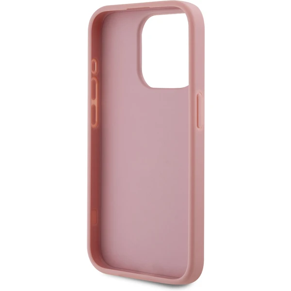 Karl Lagerfeld Wrinkled PU Signature Logo zadní kryt iPhone 15 Pro Max růžový - Pouzdra - Obrázek I8N5000J01