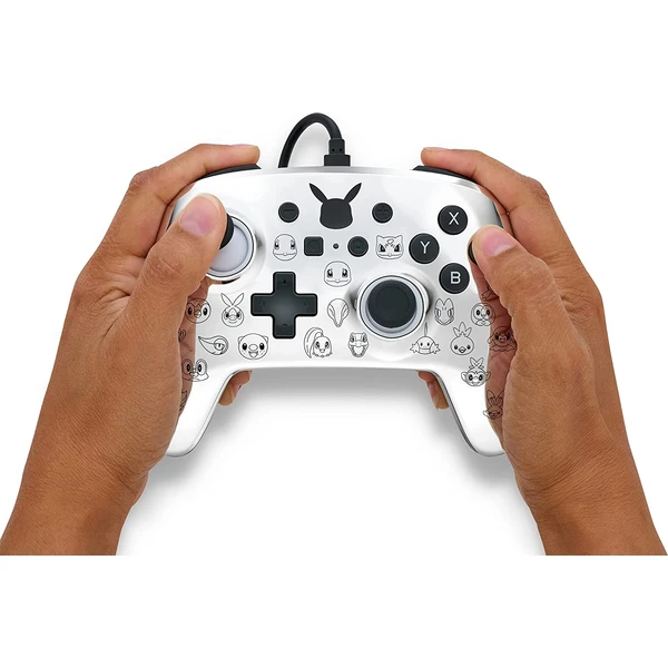 PowerA Enhanced drátový herní ovladač - Pikachu Black & Silver (Switch) - Herní ovladače - Obrázek I941G00101