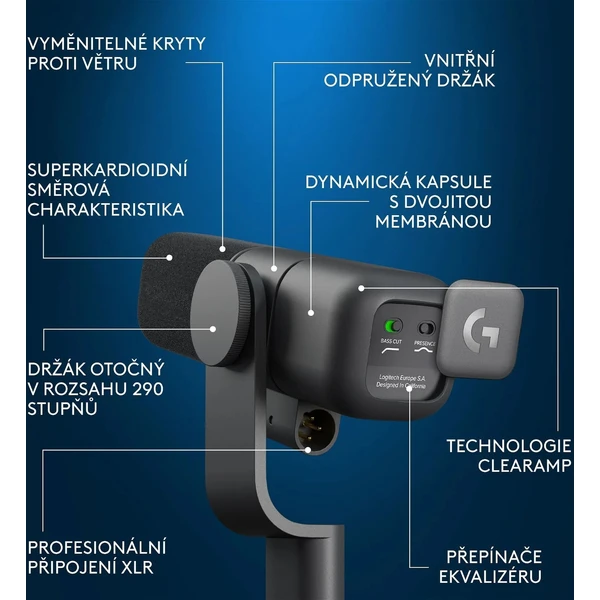 Logitech G Yeti Studio mikrofon černý - Mikrofony - Obrázek I9I4000O01