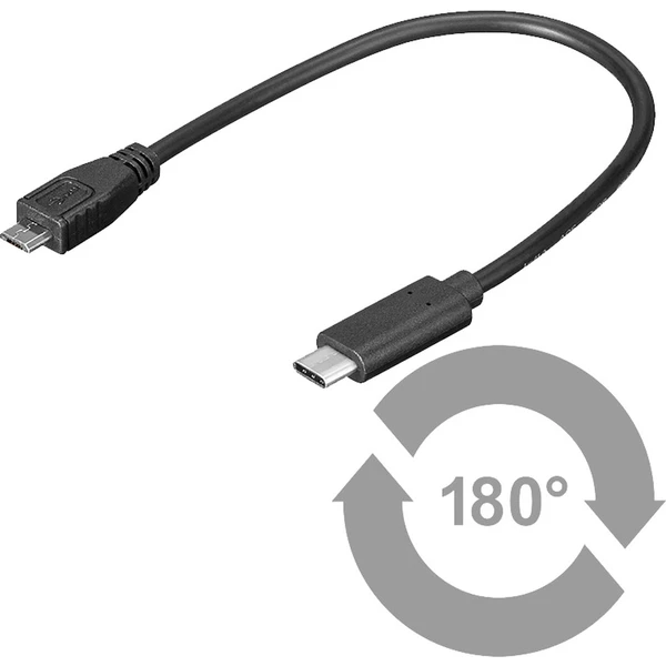 PremiumCord kabel USB C samec-Micro USB 2.0 samec 20cm - Kabely - Hlavní obrázek