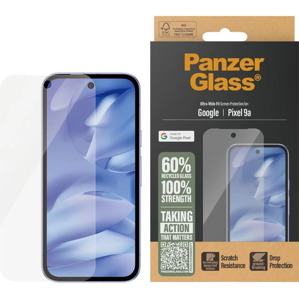 PanzerGlass Ultra-Wide Fit sklo Google Pixel 9a - Ochranné folie a skla - Obrázek IBFH000L01