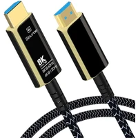 PremiumCord HDMI 2.1/HDMI 2.1 optický kabel s ethernetem 8K 20m černý/bílý - Kabely a redukce