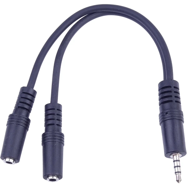 PremiumCord 3,5mm/2x 3,5mm redukce černá - Kabely a redukce - Obrázek IBUU000501