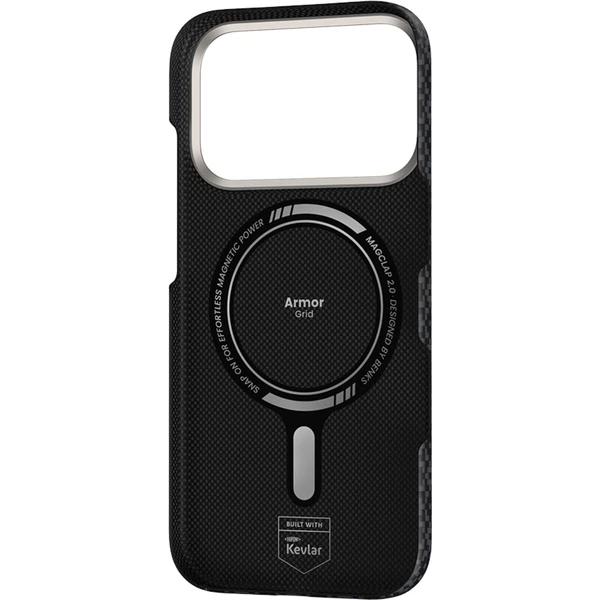 Benks ArmorGrid ArmorAir Kevlar MagSafe kryt iPhone 17 Pro Obsidian Black - Pouzdra - Obrázek ICCK000K01