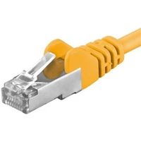 PremiumCord RJ45/RJ45 Cat6a S-FTP patch kabel 10m žlutý - Kabely a redukce