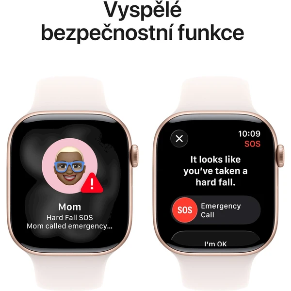 Apple Watch Series 11 Cellular (46mm) Růžově zlatý hliník se světle ruměným sportovním řemínkem S/M (Další) - Chytré hodinky - Obrázek IDQH000K01