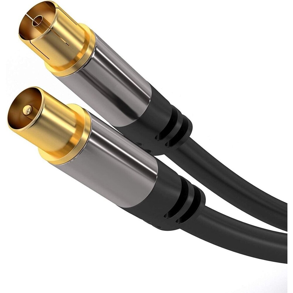 PremiumCord anténní kabel IEC M/F HQ 750hm (135dB) 4x stíněný černý 3m