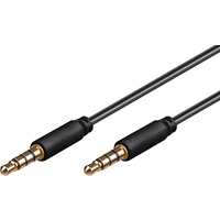 PremiumCord 3,5mm/3,5mm kabel pozlacené konektory 1,5m černý - Kabely a redukce