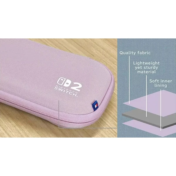 HORI pouzdro Slim Tough Pouch Cozy Levander (NSW/NSW2/OLED) fialové - Pouzdra - Obrázek IGYL000K01