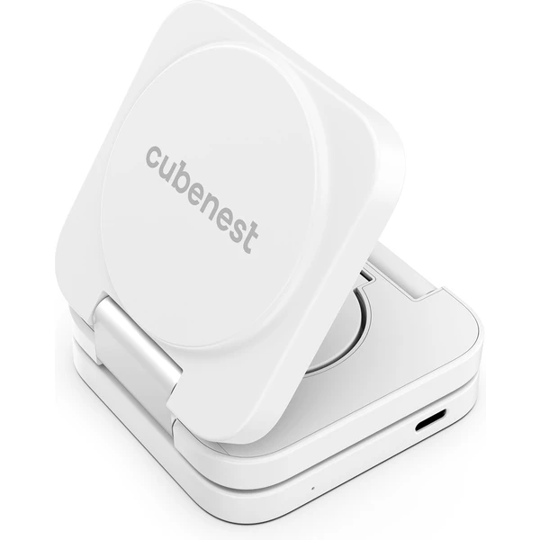 CubeNest E310 Fold 3v1 magnetická bezdrátová nabíječka bílá - Nabíječky - Obrázek IH90000L01