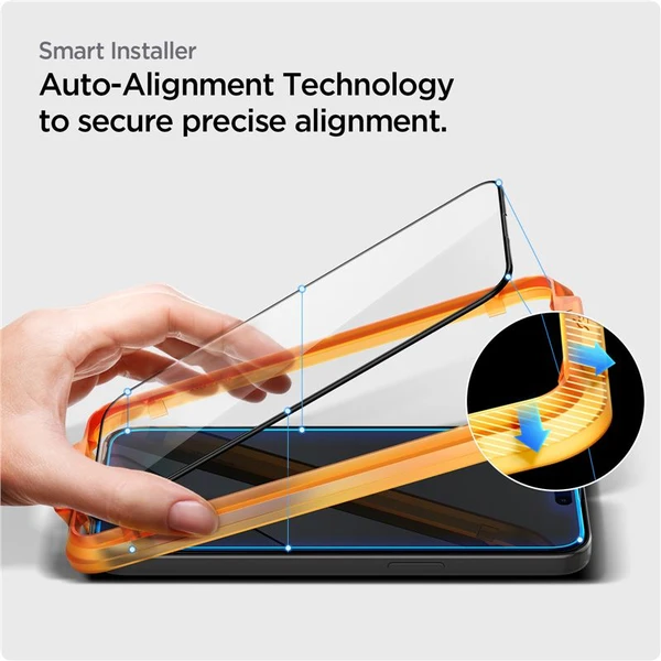 Spigen Glass tR AlignMaster 2 Pack tvrzené sklo iPhone 15 černé - Ochranné folie a skla - Obrázek IIS8000601