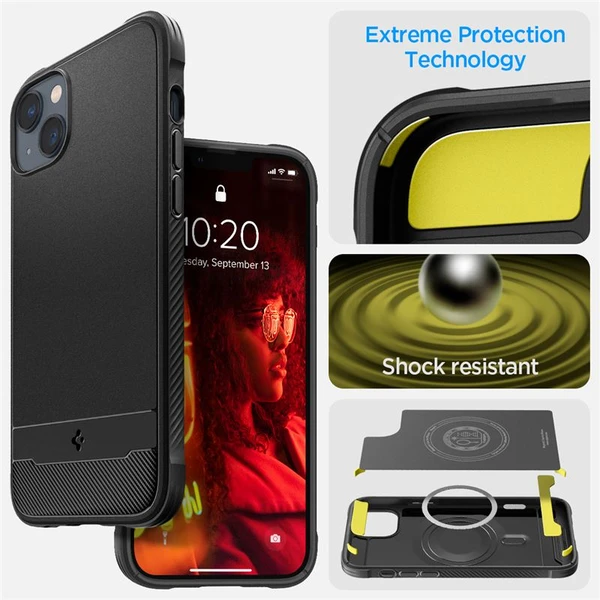 Spigen Rugged Armor Mag kryt iPhone 14 černý - Pouzdra - Obrázek IIZG300401