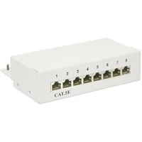 PremiumCord Mini Desktop Patch Panel Cat5e, 8xRJ45 stíněná - Zásuvky