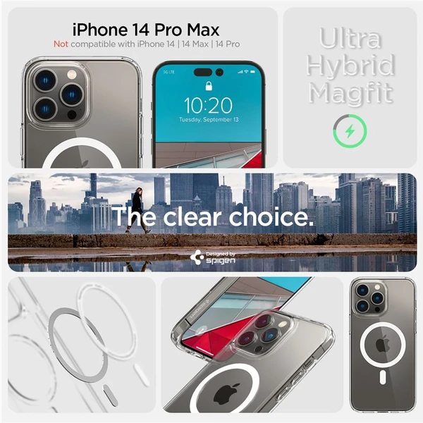 Spigen Ultra Hybrid Mag kryt iPhone 14 Pro Max bílý - Pouzdra - Obrázek IK1H300401