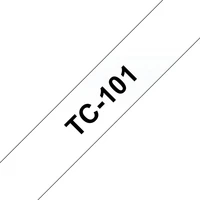 Brother TC-101 páska černá na průhledném 12 mm - Pásky pro štítkovače