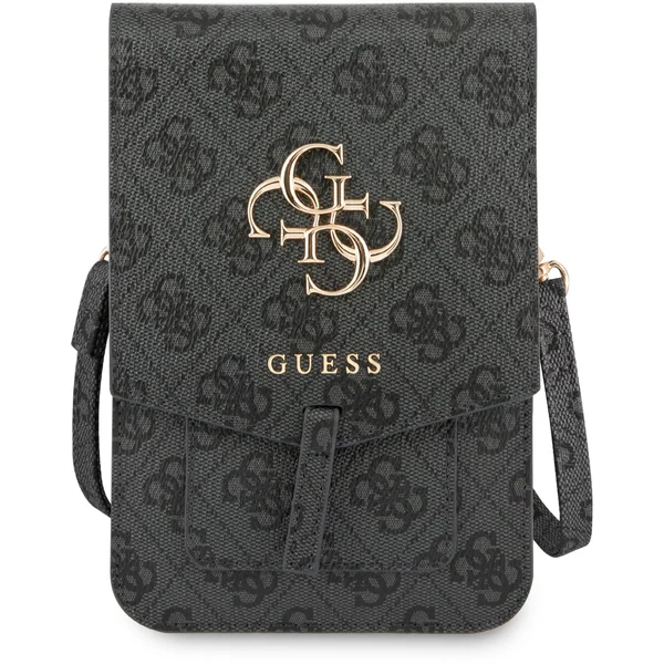Guess PU 4G Metal Logo univerzální brašna pro telefon šedá - Pouzdra - Obrázek ILAQ600301