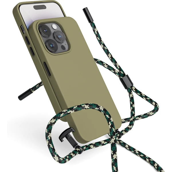 EPICO silikonový kryt se šňůrkou pro iPhone 14 Pro Max zelený - Pouzdra - Obrázek ILC8700301