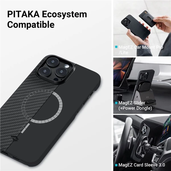Pitaka MagEZ 3 1500D case, black/grey - iPhone 14 Pro - Pouzdra - Obrázek IML9000601