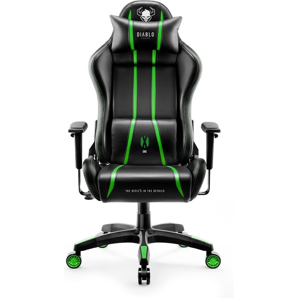 Herní židle Diablo X-One 2.0 Normal Size: černo-zelená Černá/Zelená
