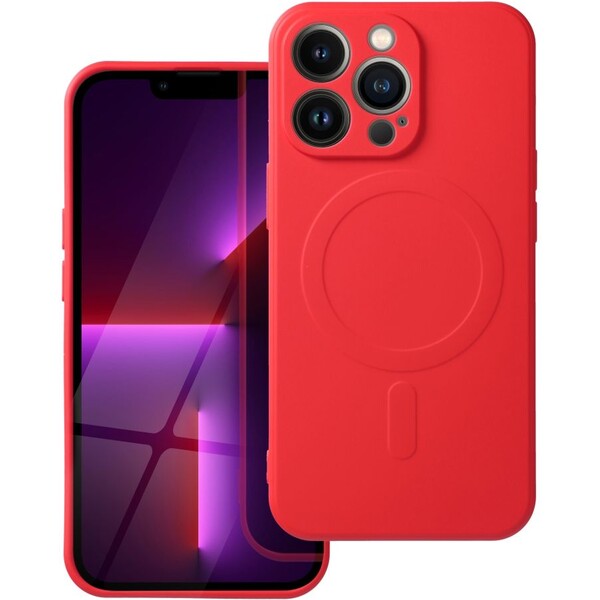 Smarty Mag silikonový kryt s MagSafe iPhone 13 Pro červený