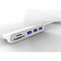 PremiumCord USB3.1 Typ-C hub 3x USB3.0 + čtečka SD karet - USB huby