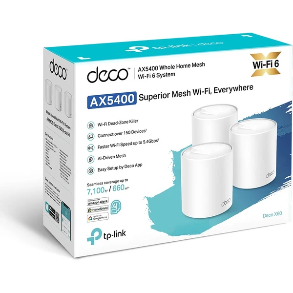 TP-Link Deco X60 mesh systém 3ks bílý - Mesh systémy - Obrázek INZ7000L01