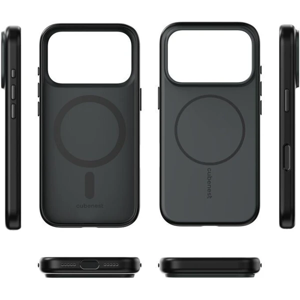 Cubenest Matte MagSafe kryt iPhone 17 Pro černý - Pouzdra - Obrázek IPBK000K01