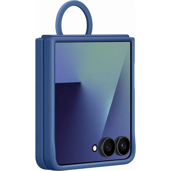 Samsung Ring Silicone Case ochranný kryt Galaxy Z Flip7 modrý - Pouzdra - Obrázek IPGE000K01