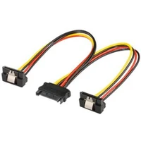 PremiumCord napájecí rozdvojka k HDD SATA - 2x SATA zalomený 90° - Kabely a redukce