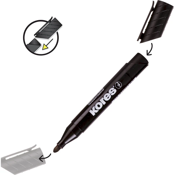 Kores K-MARKER permanentní popisovače s kulatým hrotem 4 barvy - Popisovače - Obrázek IS7H000K01