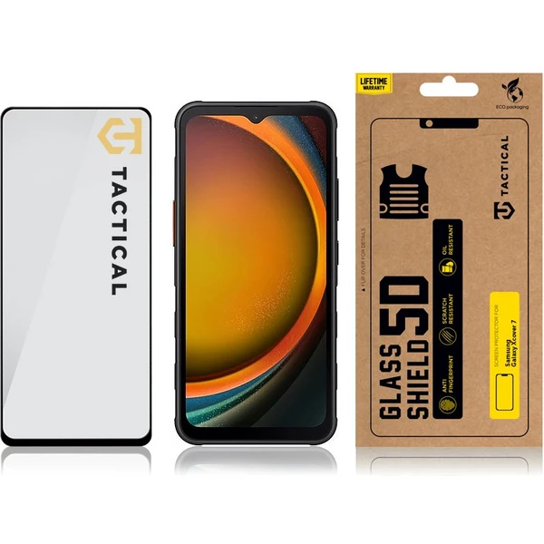 Tactical Glass Shield 5D sklo pro Samsung Galaxy Xcover 7 černé - Ochranné folie a skla - Obrázek IT83000K01